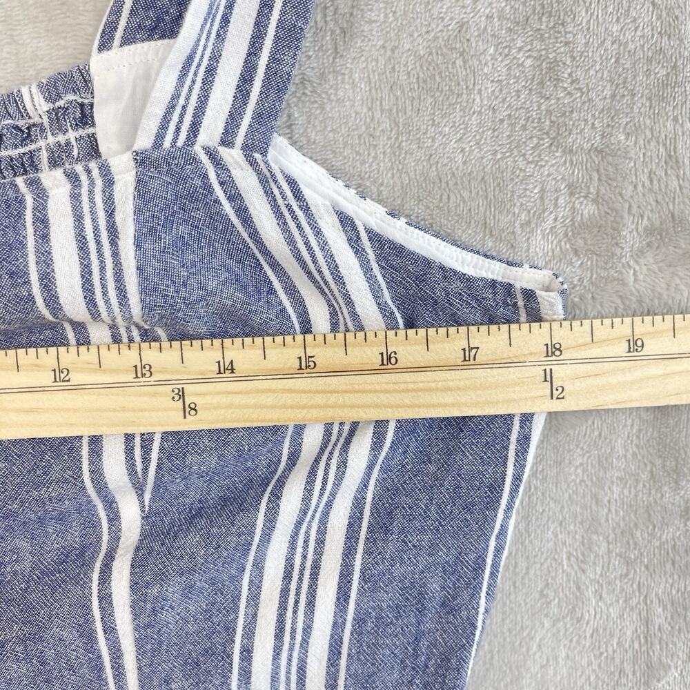 Rails Kyra Seaport Stripe Linen Blend Jumpsuit Large Quiet Luxury Summer Resort - Picture 13 of 16